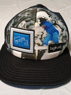 Bigtruck Kids Photography Series Snowboarder Trucker Hat Cap Black Blue 54cm